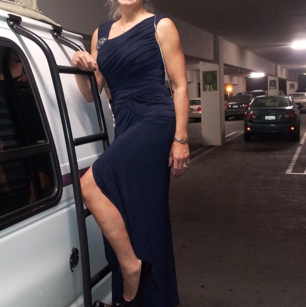 Midnight Blue Evening Gown
